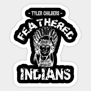 Beautiful Model Tyler Childers Feathered IndiansAwesome For Movie Fans Sticker